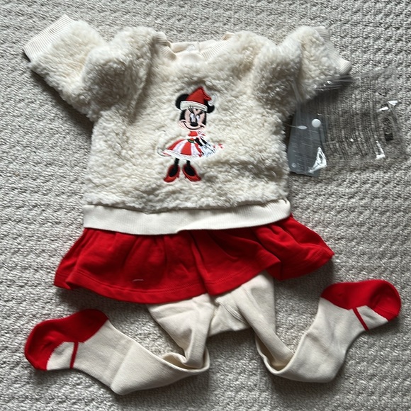 NWT - Minnie Mouse Disney Holiday Dress Set. Size 6-9 months. - Picture 6 of 8